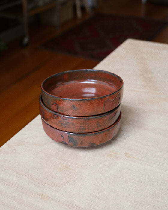 snack plate - iron red