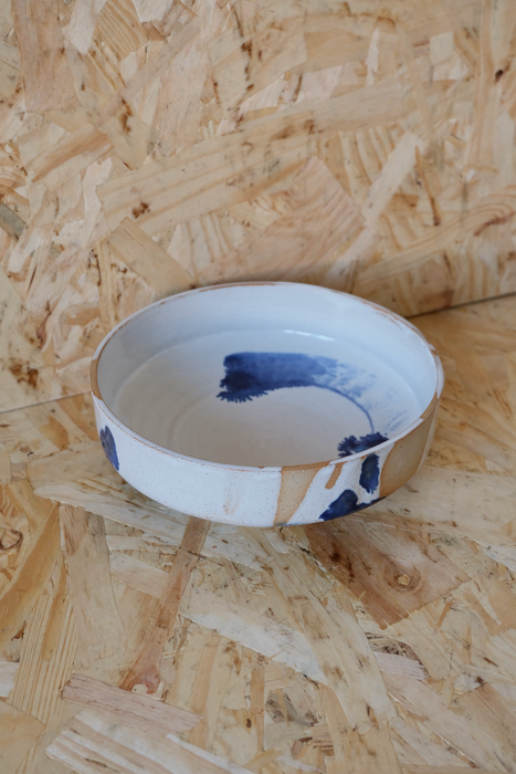 serving plate - indigo break