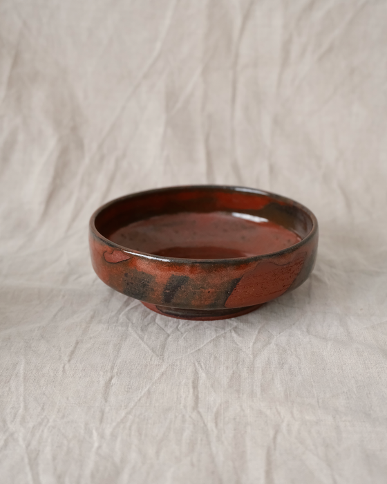 snack plate - iron red