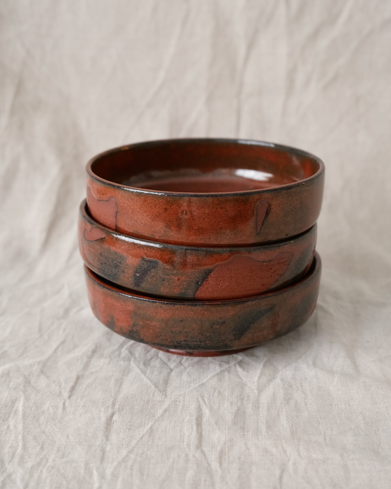 snack plate - iron red