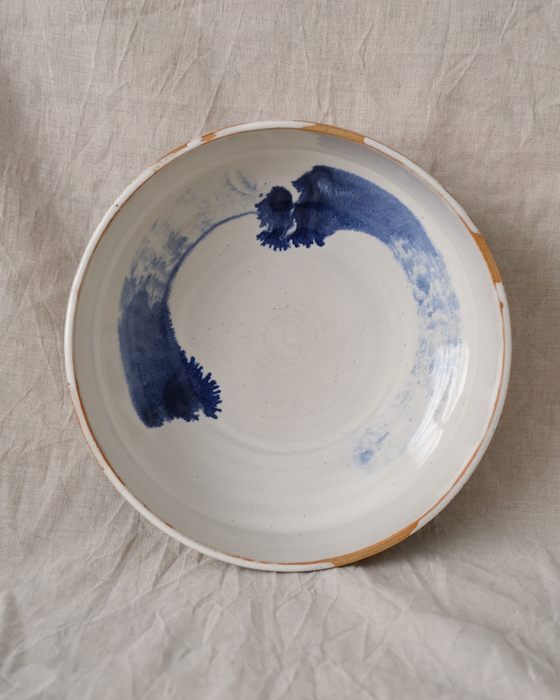 serving plate - indigo break