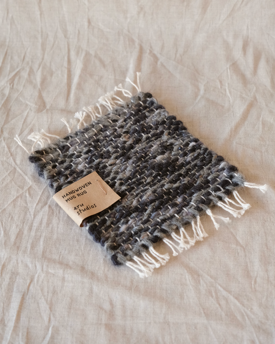 mug rug - grey/black