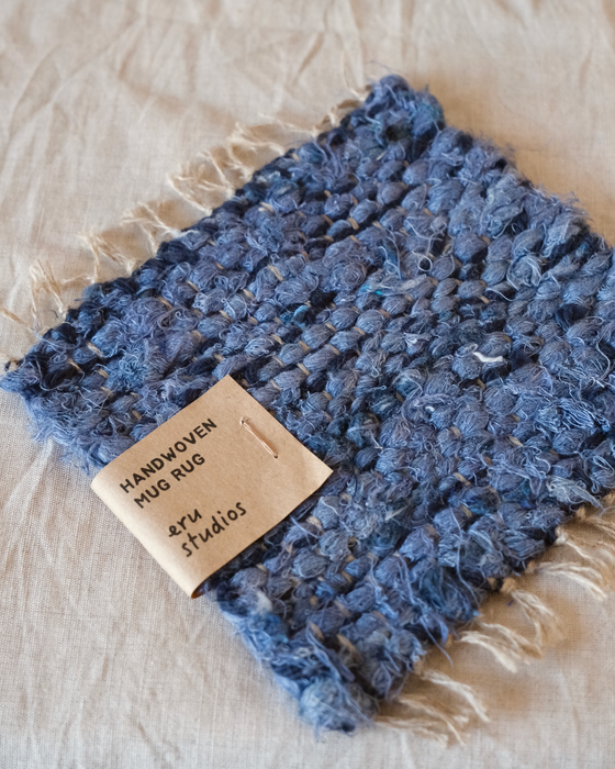 mug rug - denim/navy