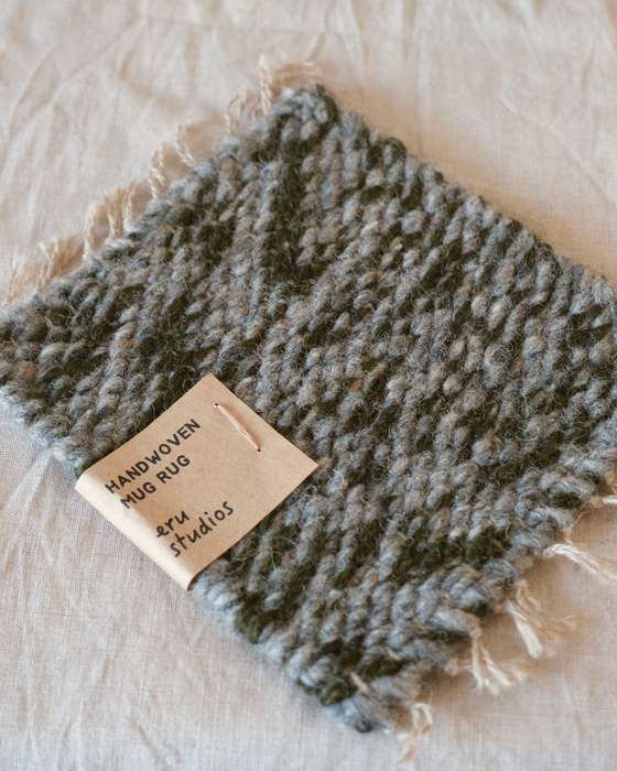 mug rug - grey/green