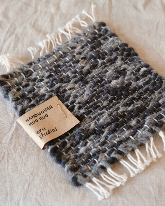 mug rug - grey/black