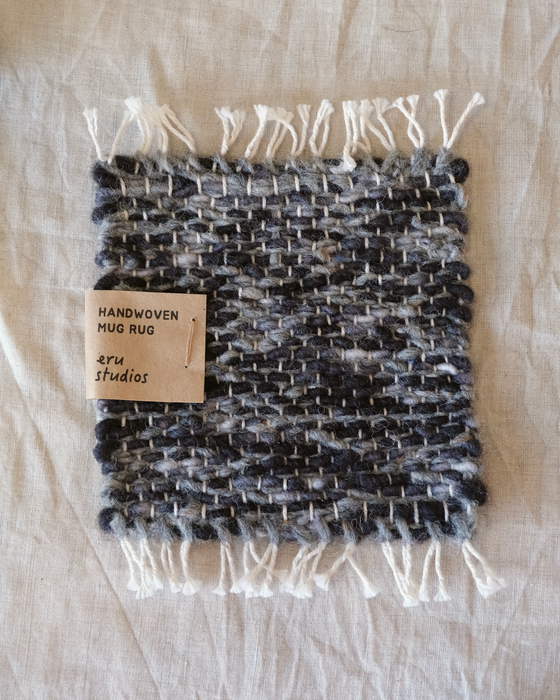mug rug - grey/black